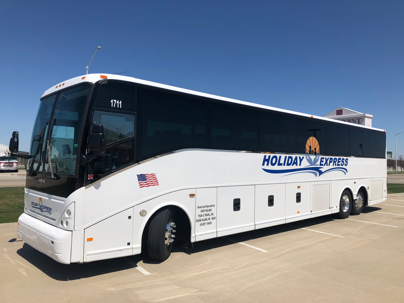 57 passenger motor coach that is used for luxury transportation for private groups, school activities, airport and wedding shuttles and many more events.